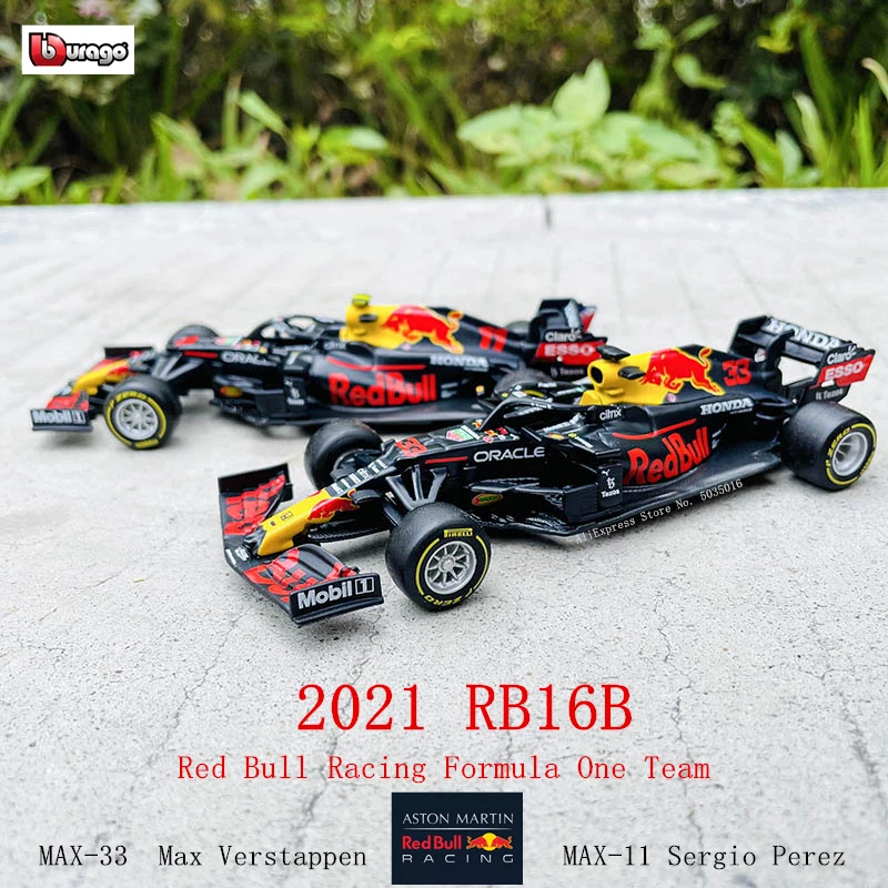 Bburago 1:43 2021 F1 Red Bull Racing RB16B 33 # Max Verstappen 11 # Sergio Perez Formula one, simulaci&oacute;n de aleaci&oacute;n, s&uacute;per coche de juguete-0