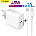 Зарядное устройство UTBVO с разъемом USB Type-C, 45 Вт, адаптер питания для iPhone 12, MacBook, Dell Xps 15 13, iPad Pro 2018, Nintendo Switch