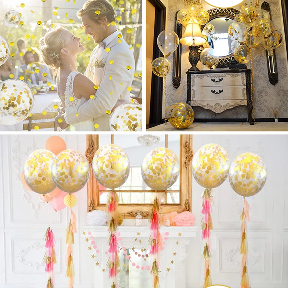 

Latex Balloons Wedding 10x 12" Glitter Confetti Sequins Confetti Birthday Helium Wedding Party Christmas Ballons Decor Globos
