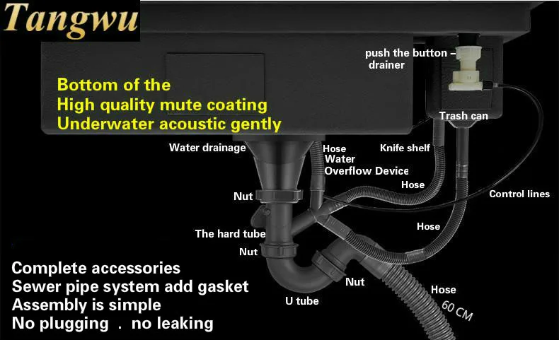 Бесплатная доставка горячая Распродажа стандартный слив с кнопками роскошная