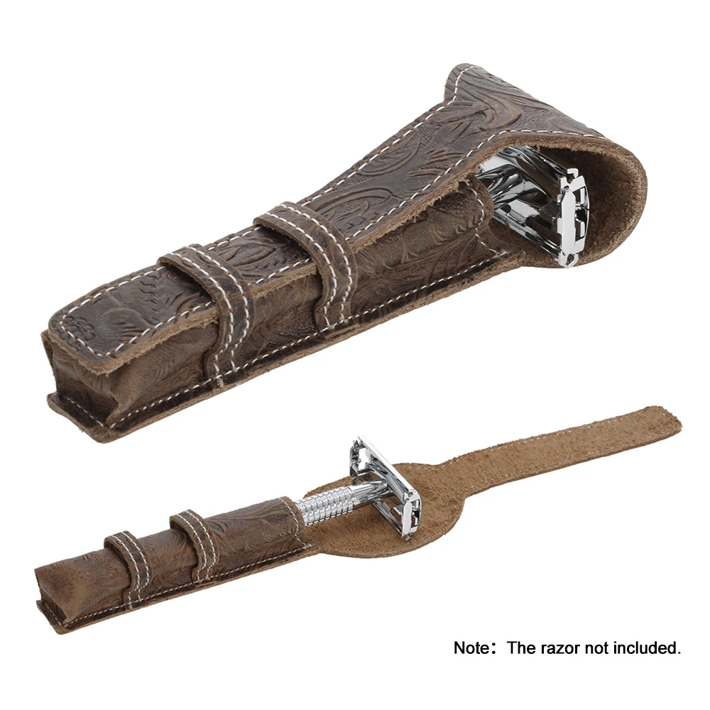 Воловья кожа лезвие для бритья вручную держатель сумка безопасности