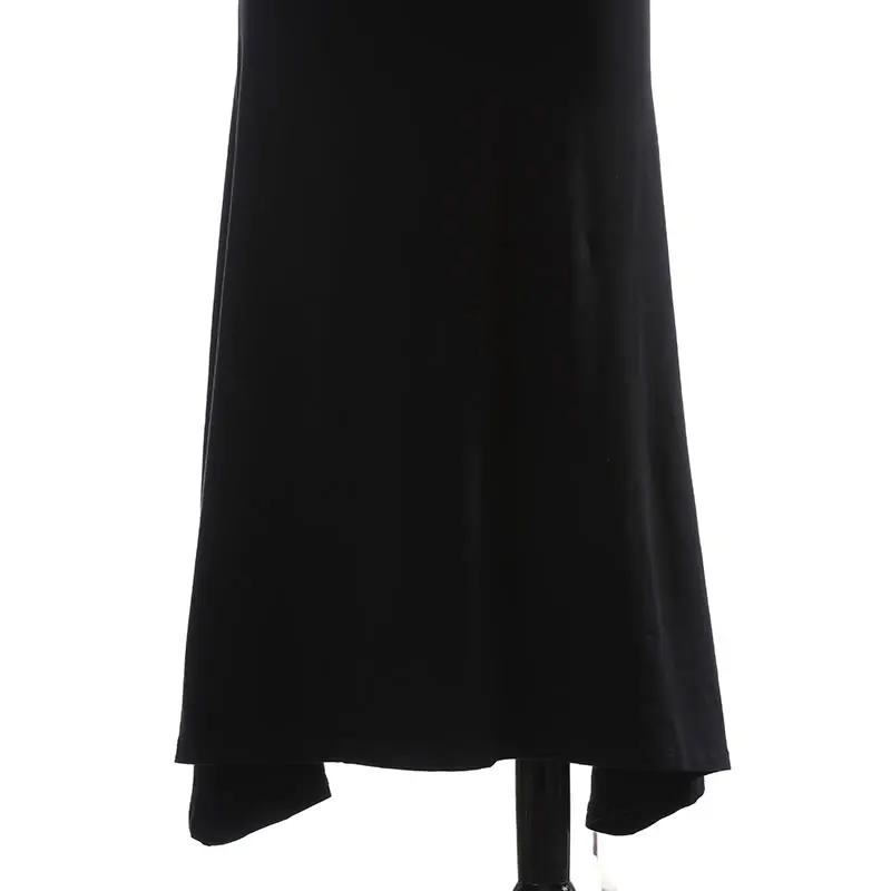 

XITAO Lace Dress Ruffle Sleeveless Irregular Pleated Black 2021 Summer High Waist Slim Sling Minority Elegant Dress WMD0129