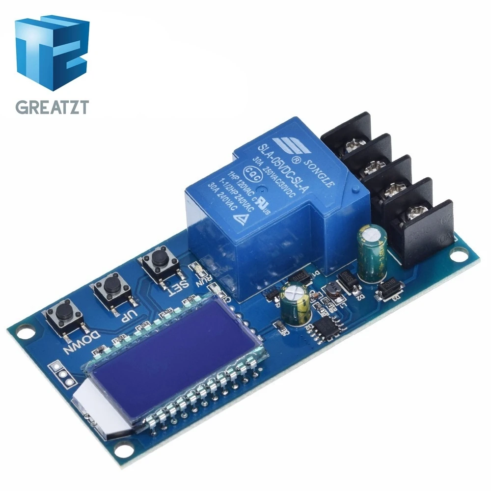 GREATZT DC 6-60 в 30A контроль зарядки аккумулятора модуль защиты платы зарядное устройство переключатель времени ЖК-дисплей XY-L30A