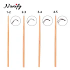 Вентиляционная игла для парика Nunify с деревянной ручкой, 1 шт., 1-2, 2-3, 3-4, 4-5, вентилируемая игла для изготовления париков, крючков, инструменты