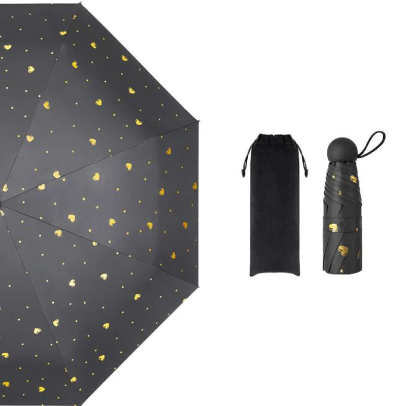 Маленький модный 5 складной зонт для подарка высокое качество мини Карманный