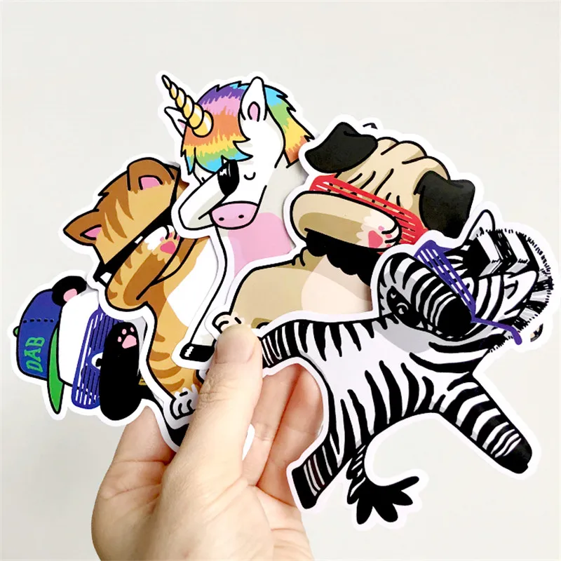 Наборы наклеек для багажа скейтборда ноутбука 5 шт./компл. водонепроницаемые ПВХ