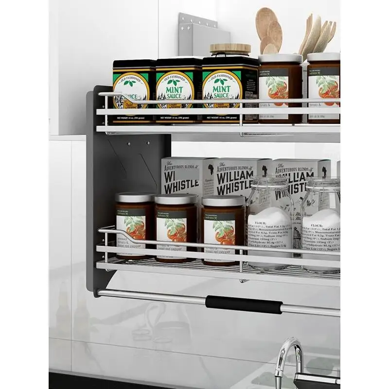 Cosina De Cocina Despensa Dish Accesorios Organizar Para Armario Hanging Rack Cuisine Organizer Kitchen Cabinet Storage Basket | Дом и сад