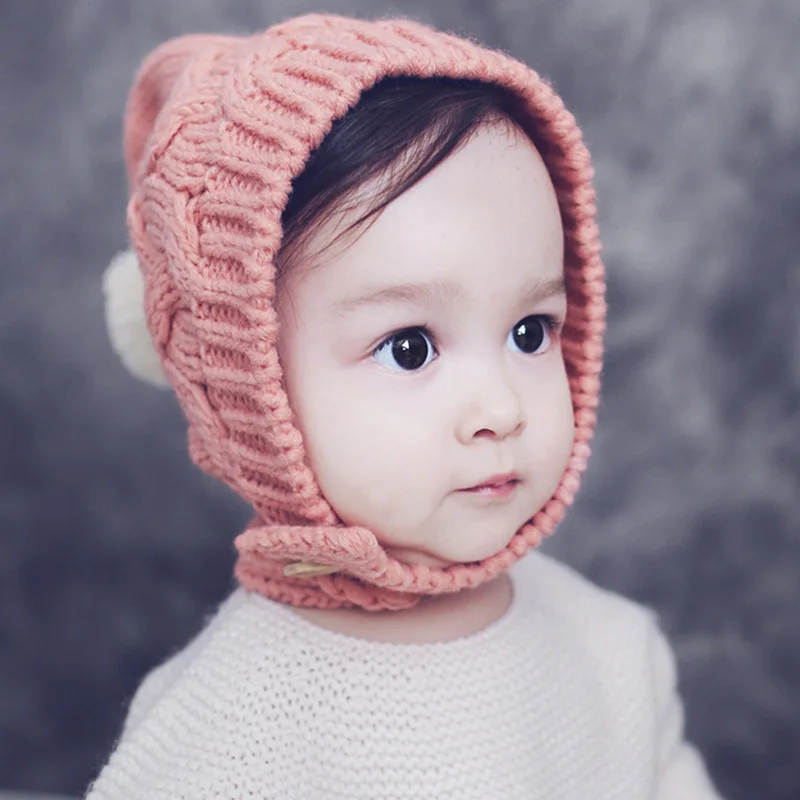 M61 newborn infant male and female baby hand knitting elves areata cute hat to winter warm hat