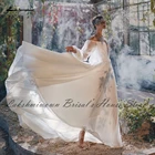 Женское свадебное платье It's yiiya, белое шифоновое платье А-силуэта с длинным рукавом и открытыми плечами на лето 2021
