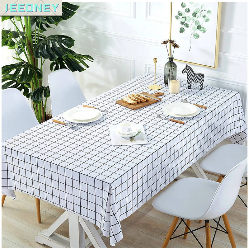 

White Tablecloth Disposable Thin Translucent Table Cloth for Birthday Party Plastic Cover Waterproof for Holiday Events