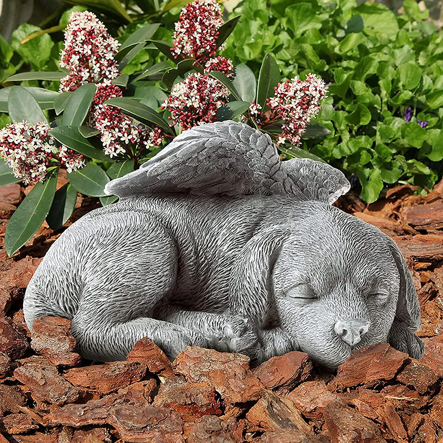 Resin Dog Angel Statue Pet Memorial Stone Grave Marker Gravestone Puppy Tombstone Home Garden Decoration | Дом и сад