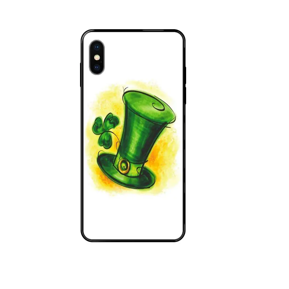 Green Cap Leaf Clover Lucky For Xiaomi Mi Note A1 A2 A3 5 5s 6 8 9 10 SE Lite Pro Ultra Discount Youth Black Soft TPU Live Love | Мобильные