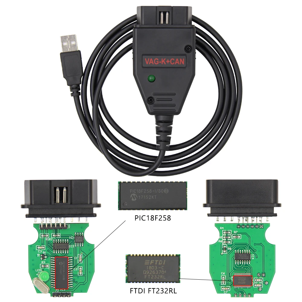 Горячая Распродажа для сканера vag K + CAN Commander 1 4 PIC18F258 obd2 диагностический сканер