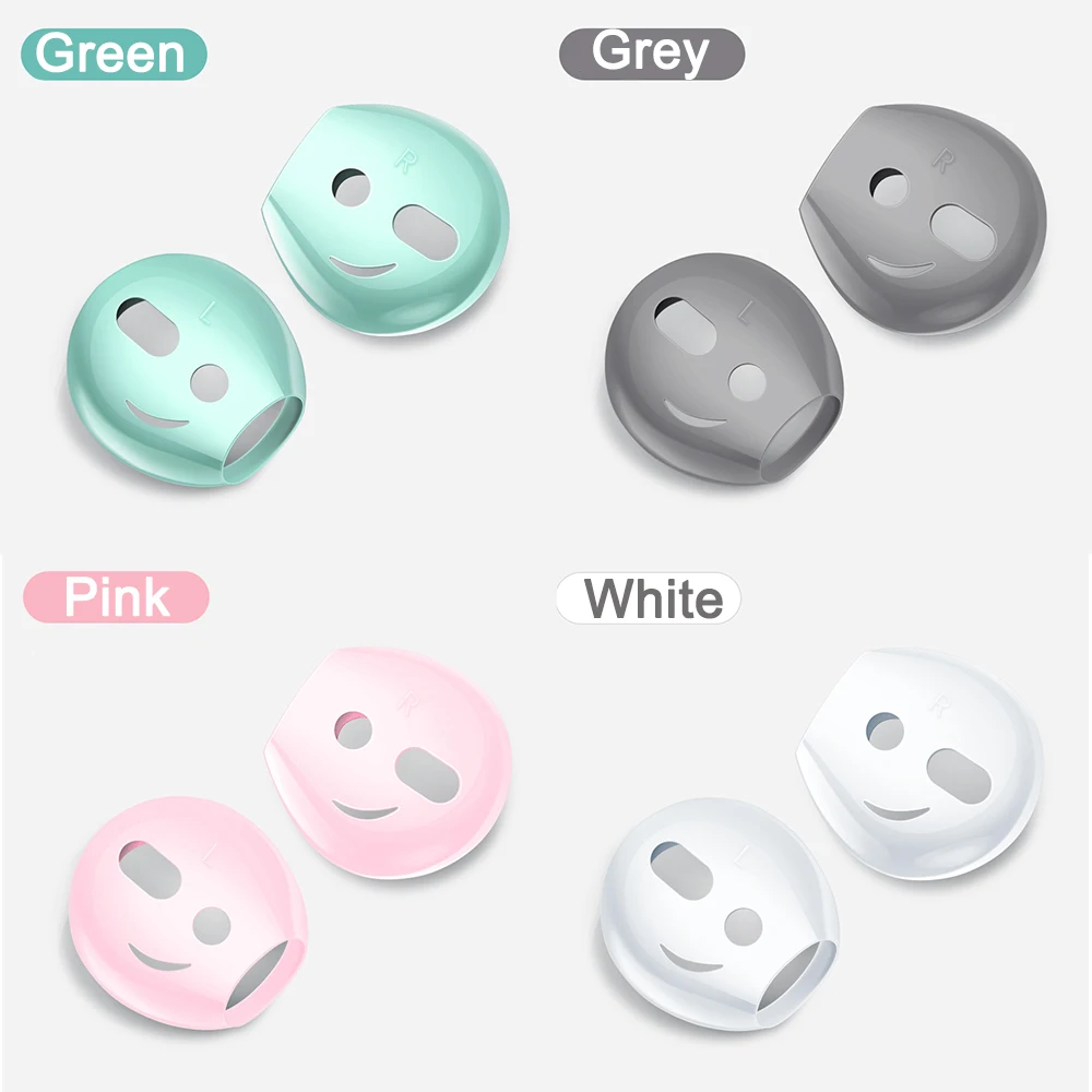 2 пары супер тонкий Цветной Силиконовые амбушюры Беспроводной защитный чехол для