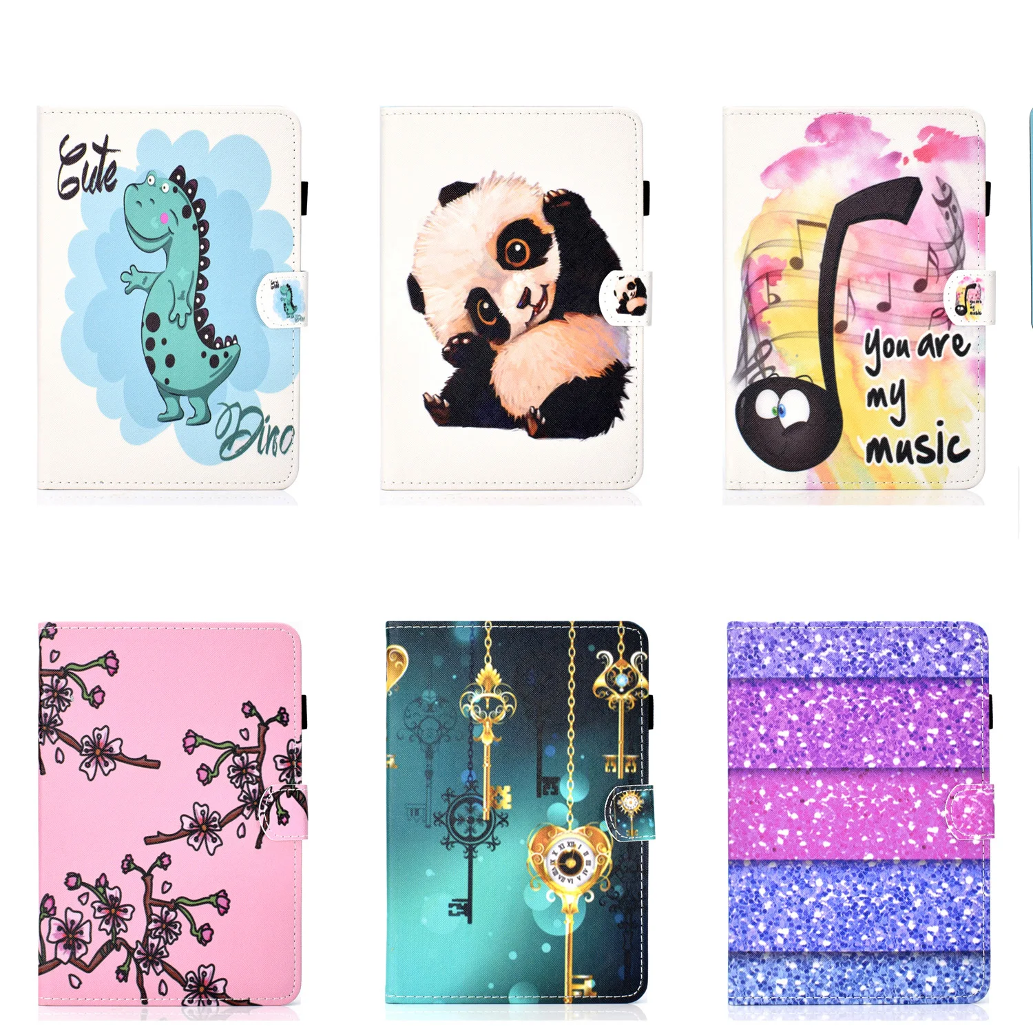 Cute Panda and Tree Design PU Leather Folio Stand Magnetic Flip Case Cover For iPad Mini 6 6th Gen 8.3 Inch 2021 A2567 A2568