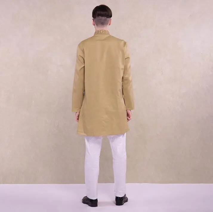 Новые мужские костюмы модные этнические индийские комплекты с вышивкой удобные