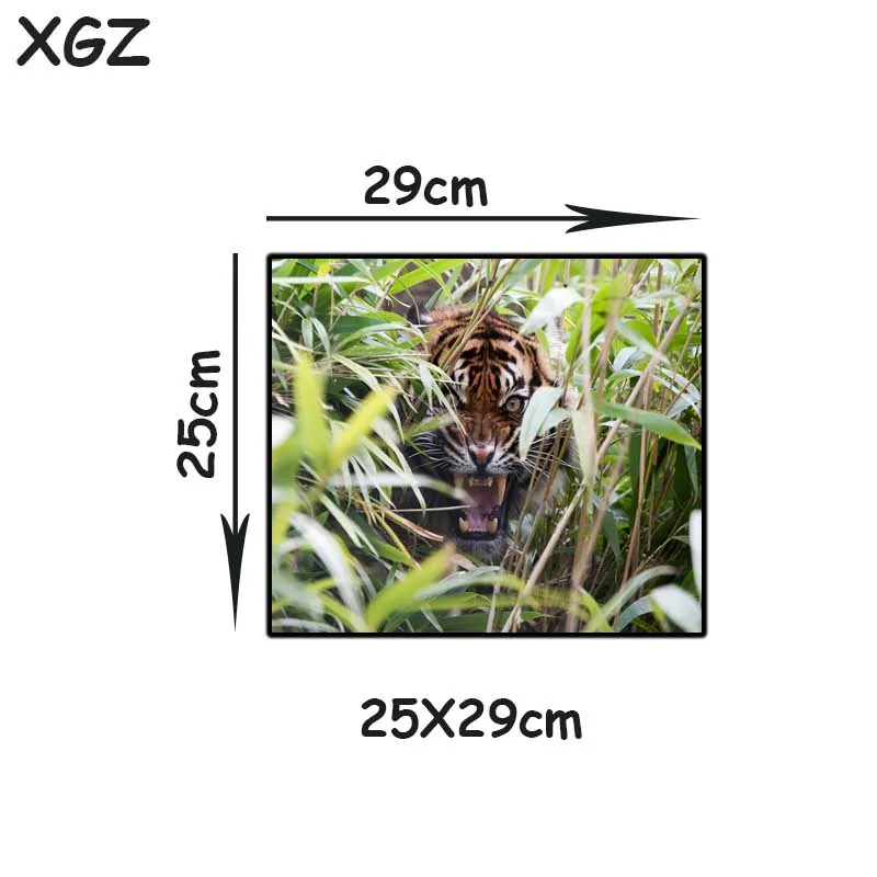 Большой эргономичный коврик XGZ с черной кромкой замком Бенгальский тигровый Рор