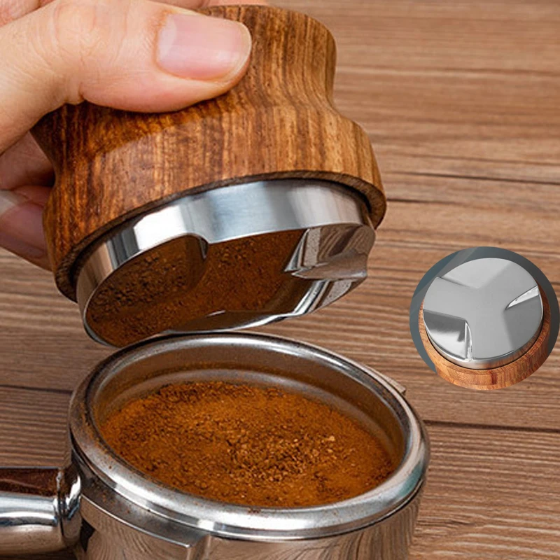 

Coffee Powder Hammer Coffee Powder Tampers 51MM/53MM/58MM Coffee Tamper Rosewood Machine Distributor Coffeeware Accessories