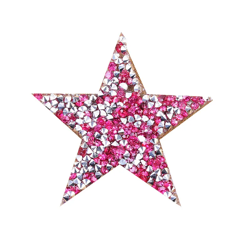 Разноцветные стразы с кристаллами в виде звезд патчи для утюга термотрансферные