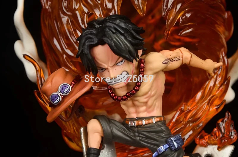 

16cm One Piece Anime Figure Portgas D Ace Action Figure One Piece Whitebeard Pirates GK Ace Figurine Collectible Model Doll Toys