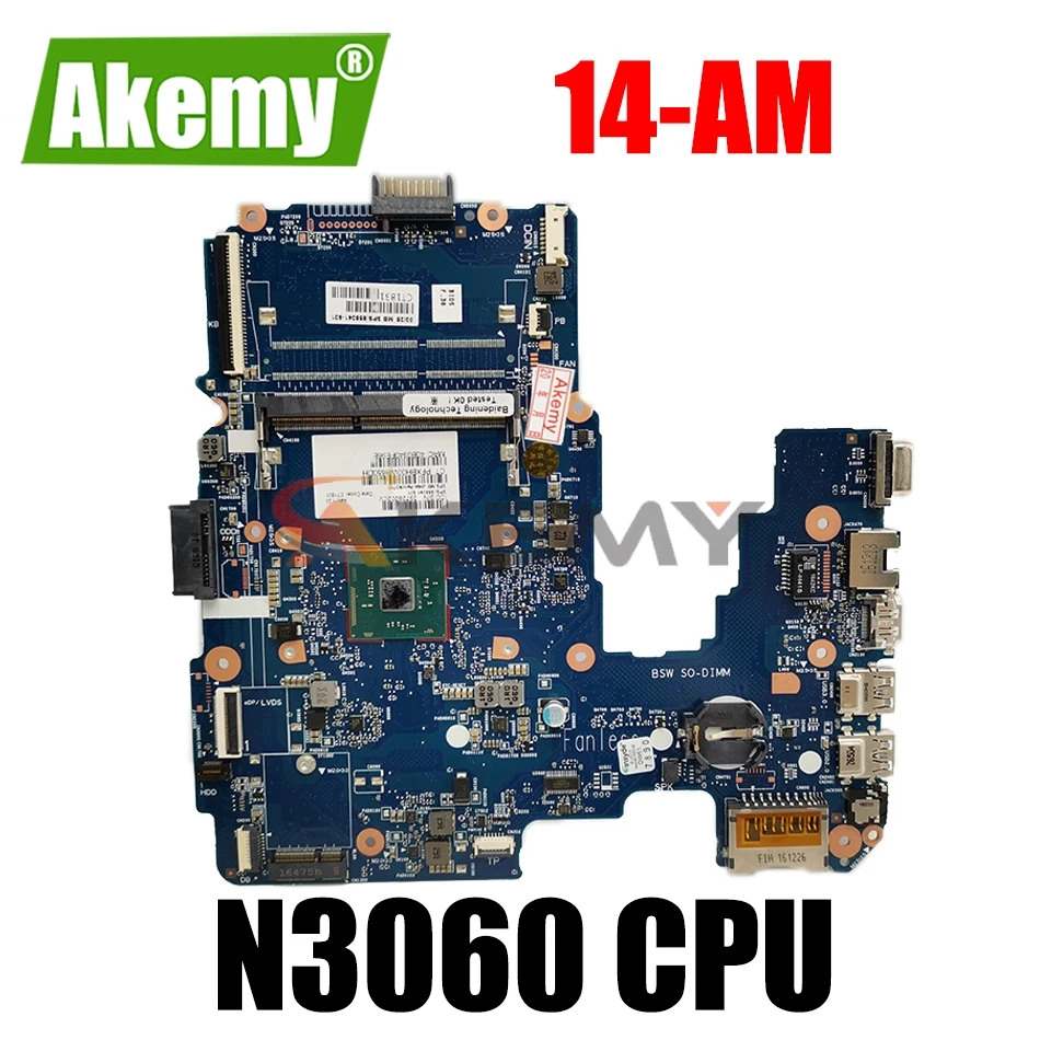 

Mainboard 858040-601 858040-001 858040-501 For HP Pavilion 14AM 14-AM Laptop Motherboard With N3060 CPU 6050A2823301-MB-A01