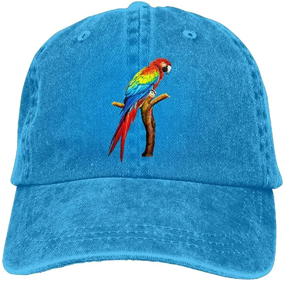 

Parrot Denim Baseball Caps Hat Adjustable Cotton Sport Strap Cap for Men Women