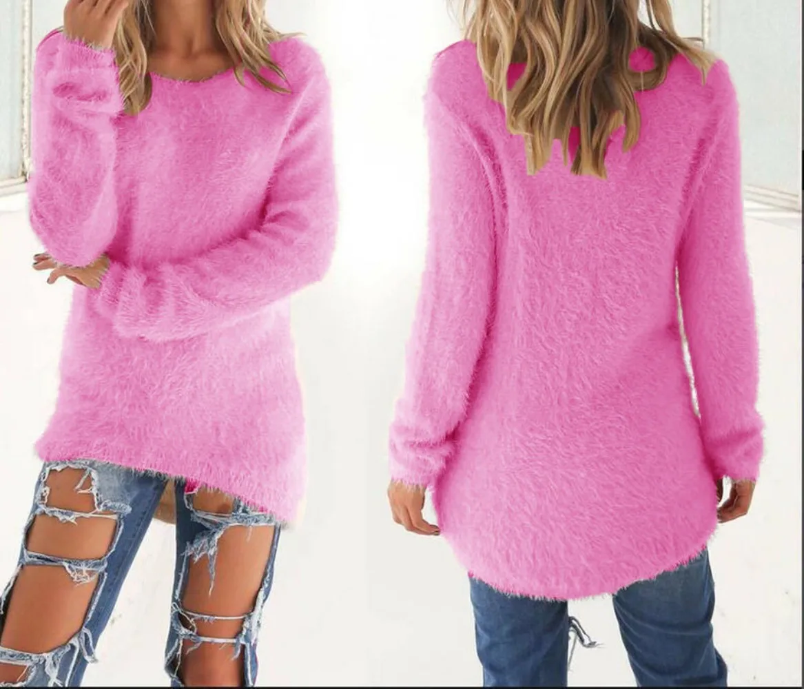 Women Sweater 2019 Casual Solid Long Sleeve Jumper Sweaters Blouse Pullover Knitted Female Tricot Jersey Fashion | Женская одежда