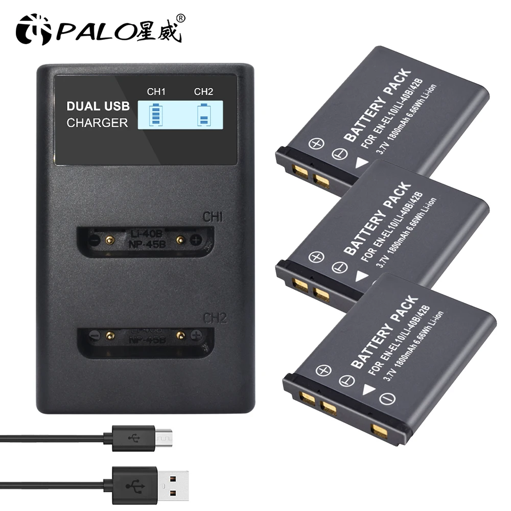 PALO 3 7 V EN-EL10 RU EL10 LI-42B Li-40B LI42B 40B Камера Батарея для Nikon OLYMPUS U700 U710 FE230 FE340 FE290 FE3 |