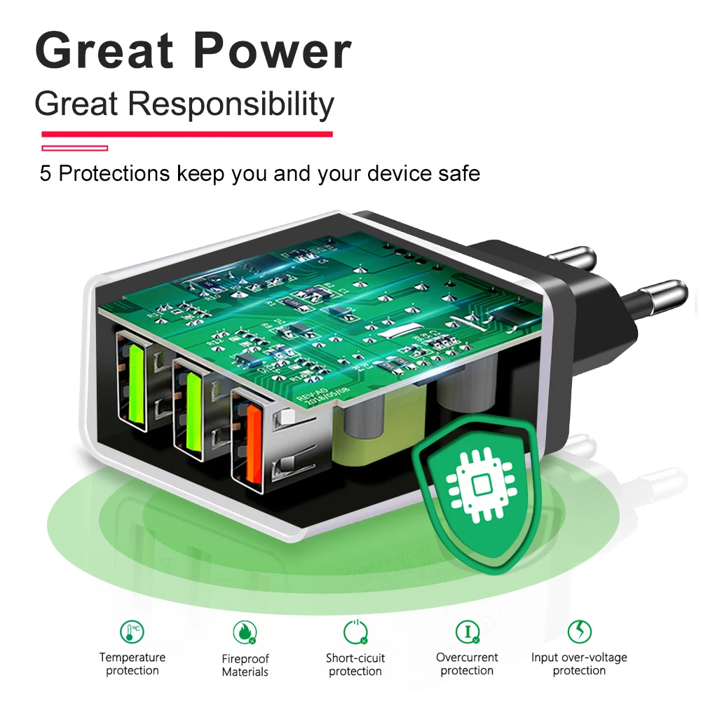 OLAF USB quick charger 3.0 for iPhone 7 8 Plus X XR XS Max Wall Charger Samsung S8 S9 Note 9 For Xiaomi mi Phone | Мобильные