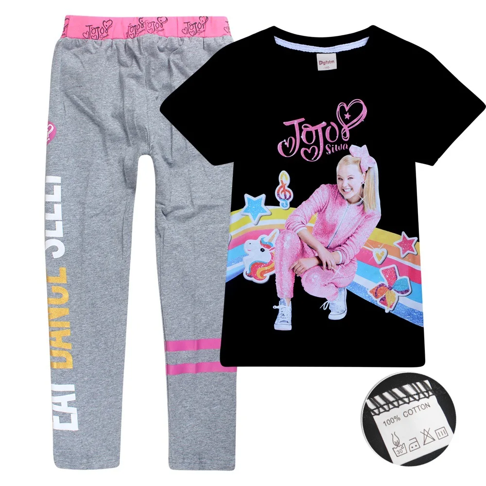 JOJO siwa блестящие для девочек хлопковая детская одежда футболка с коротким рукавом