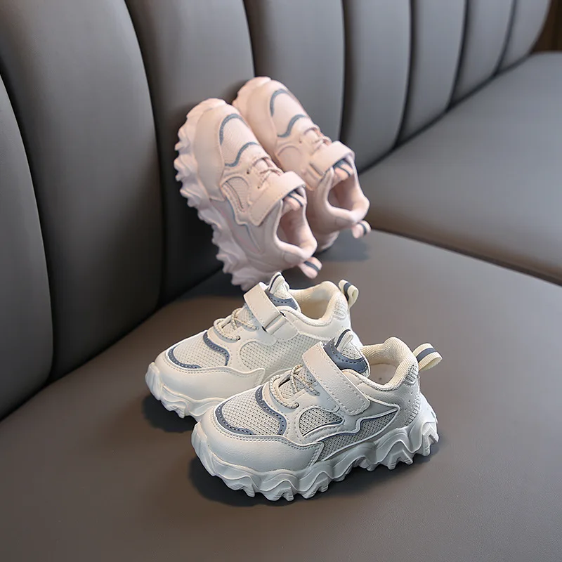 Детские кроссовки унисекс дышащие мягкая подошва модная уличная теннисная обувь