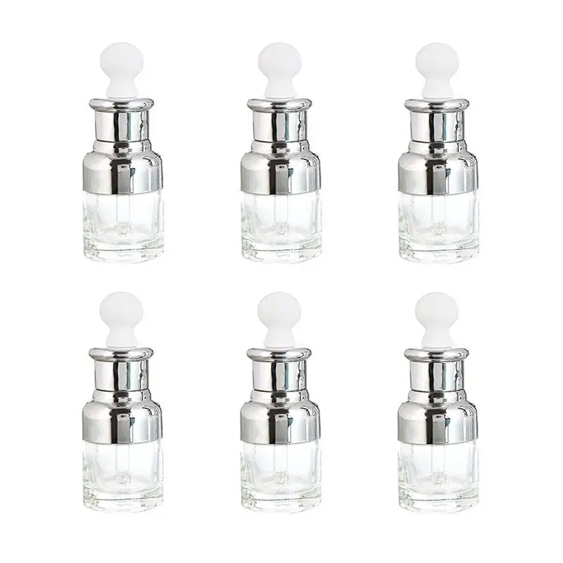

6Pcs Essential Oil Bottle Perfume Glass Dropper Bottle Container Dispenser 20ml