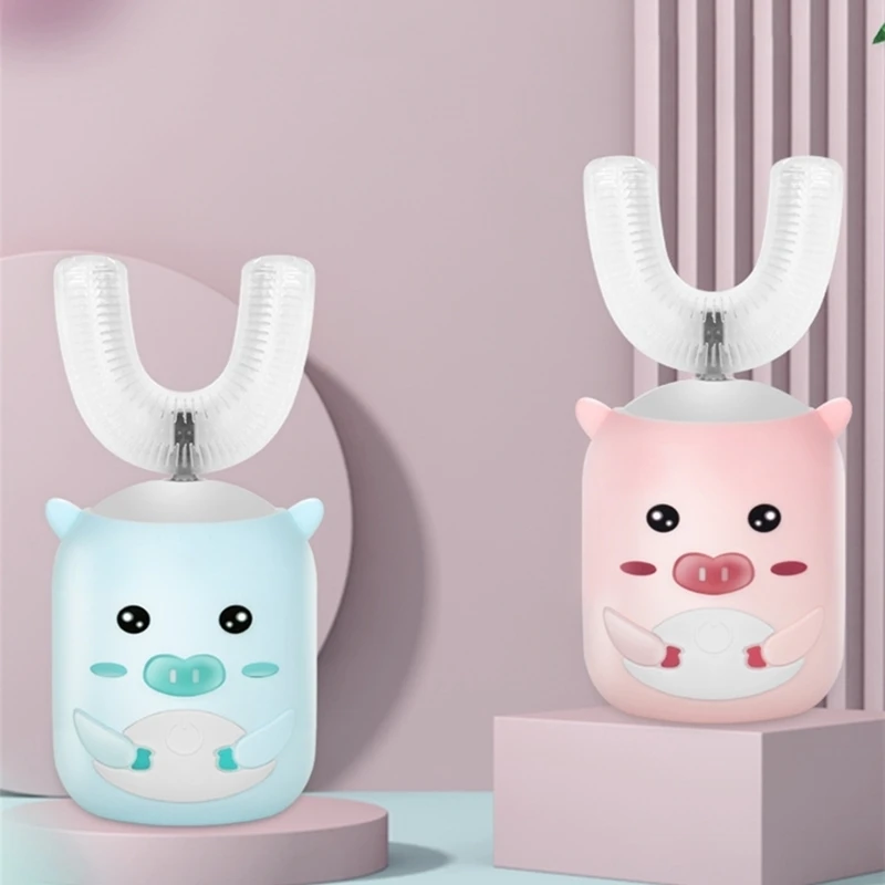 Зубная щетка детская электрическая звуковая силиконовая автоматическая