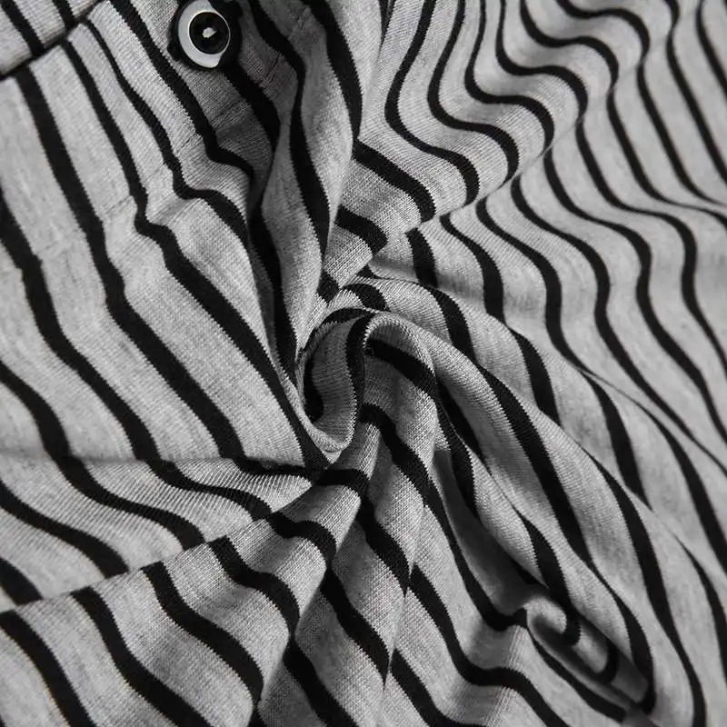 Fashion Striped Jumpsuits Long Sleeves Autumn Winter New Homewear Casual  Men Pajama Set Tight Jumpsuits Sleep Wear Men Pajamas