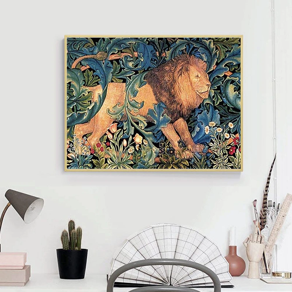 AZQSD картина маслом по номерам животных сделай сам украшения дома Раскраска Лев