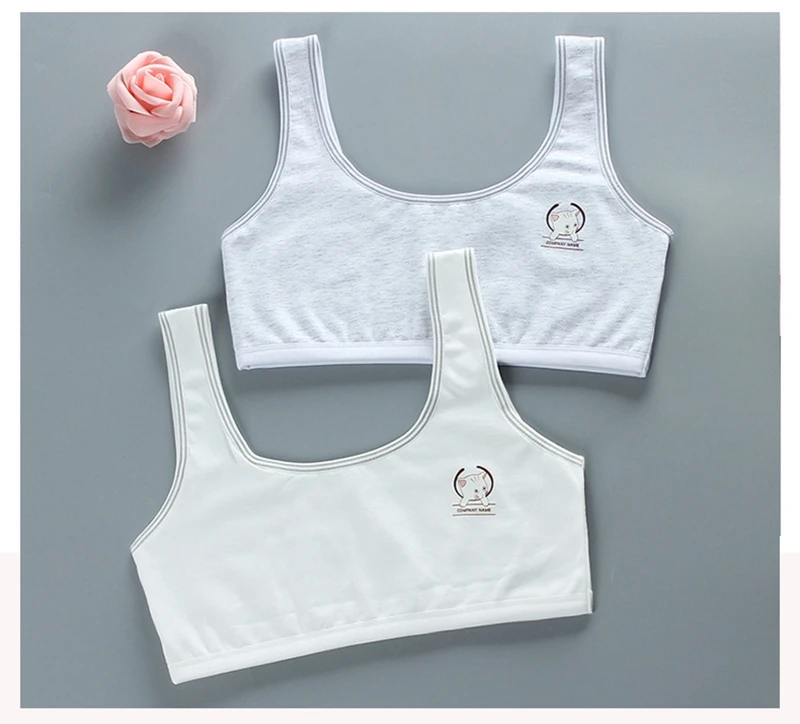 

Flow new Wide Straps Girls Bra Breathable Underwear Lingerie Teens Training Bra Vest Teenage Undercloth