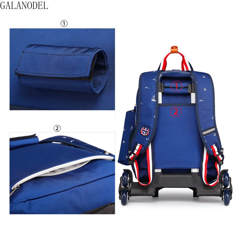 Дети колесных школьные сумки рюкзак для девочек и мальчиков чемодан на колесиках