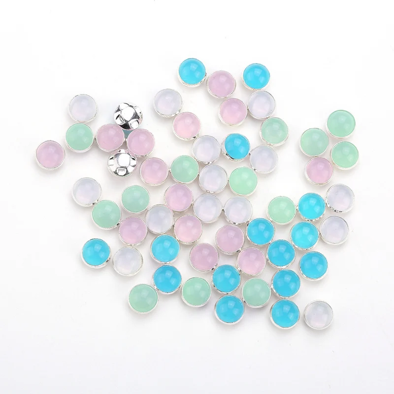 Бусины круглые со стразами для свадебного платья 6/8 мм 50 шт. | Дом и сад