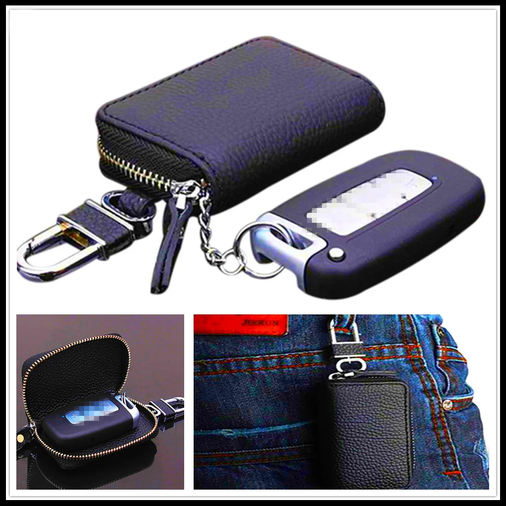 Автомобильный кожаный мужской брелок для ключей чехол сумка кошелек Jeep Renegade Cherokee