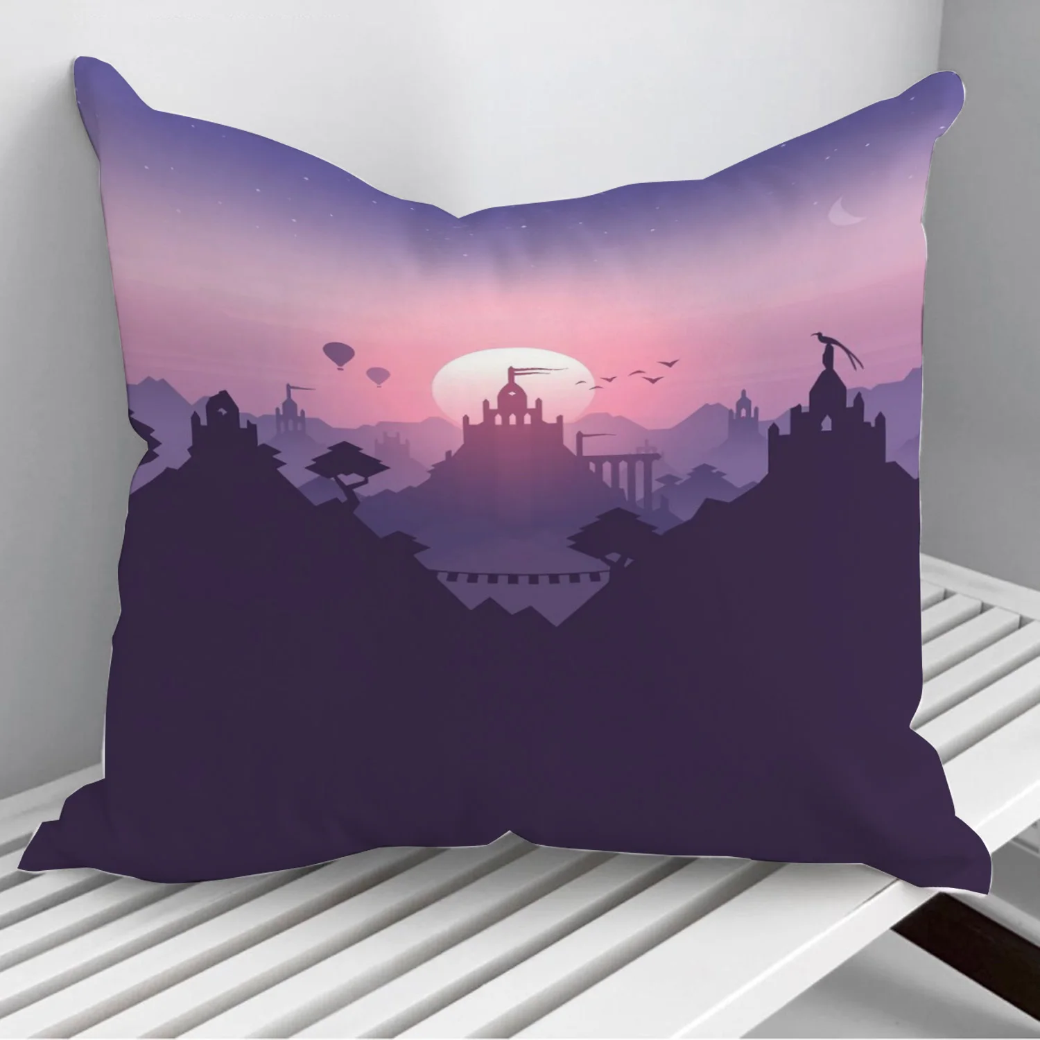 

Castle and mountains art Pillowcase Decorative Sofa Cushion Case Bed Pillow Cover Home Decor Car Cushion Cover 45*45cm
