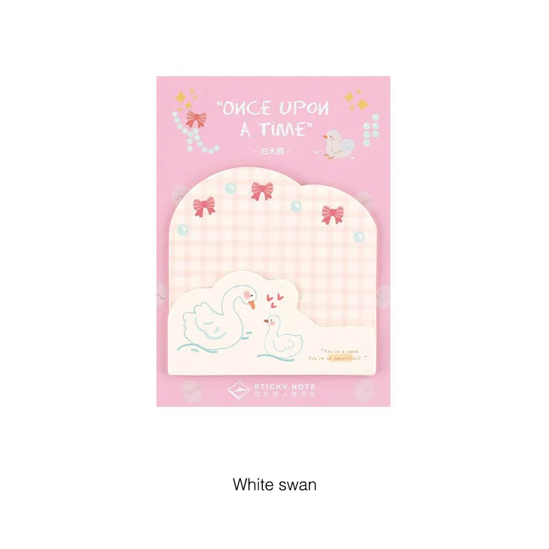 White Swan Mr paper 30 шт./партия, 8 видов конструкций, милые Мультяшные сказки, город, самоклеющиеся блокноты для записей, записывающие точки, кавайные блокноты для записей, детские подарки - Цвет: White Swan