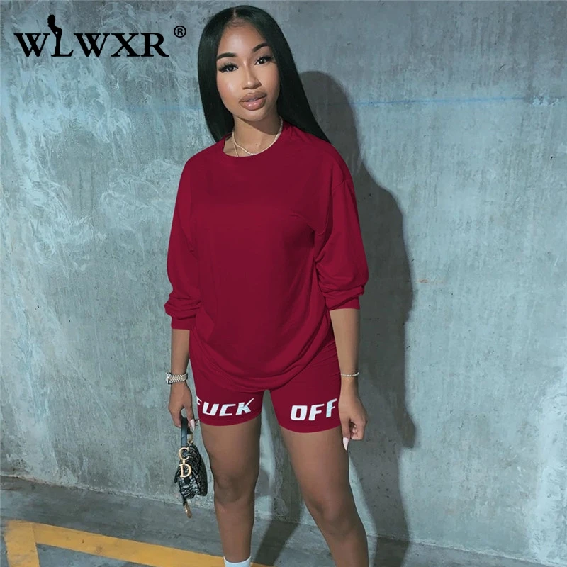 WLWXR комплект из двух предметов шорты для женщин костюм летние Клубные наряды
