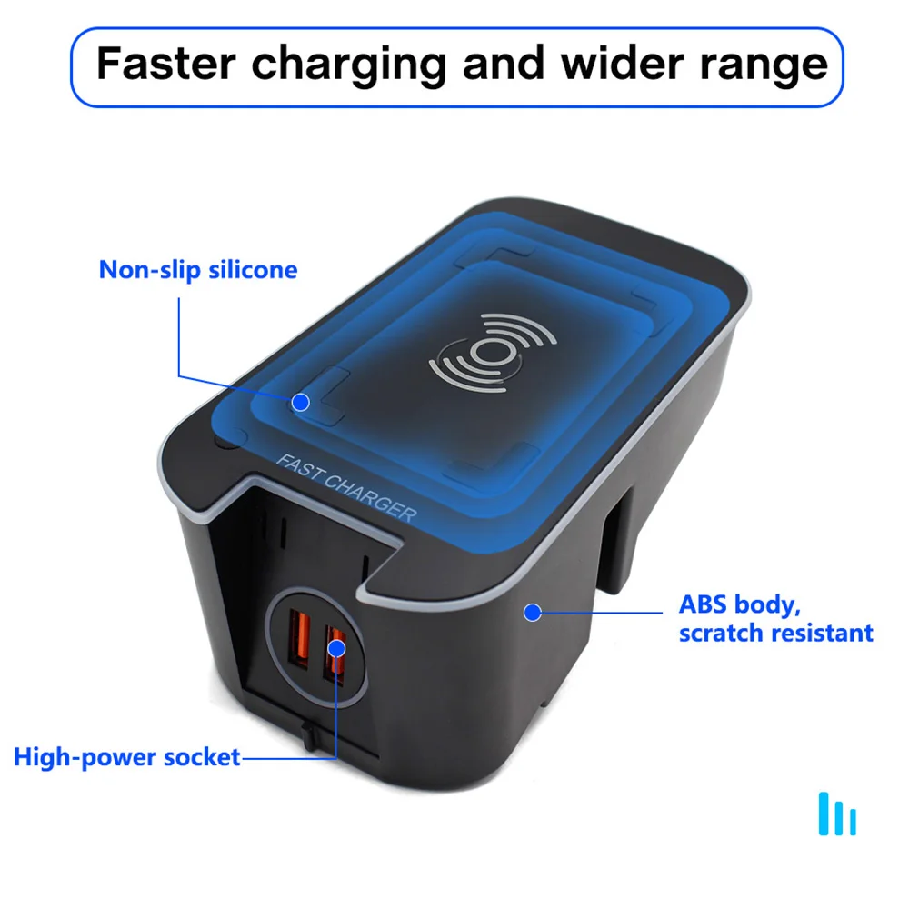 Беспроводное автомобильное зарядное устройство для телефона QC3.0 Быстрая зарядка