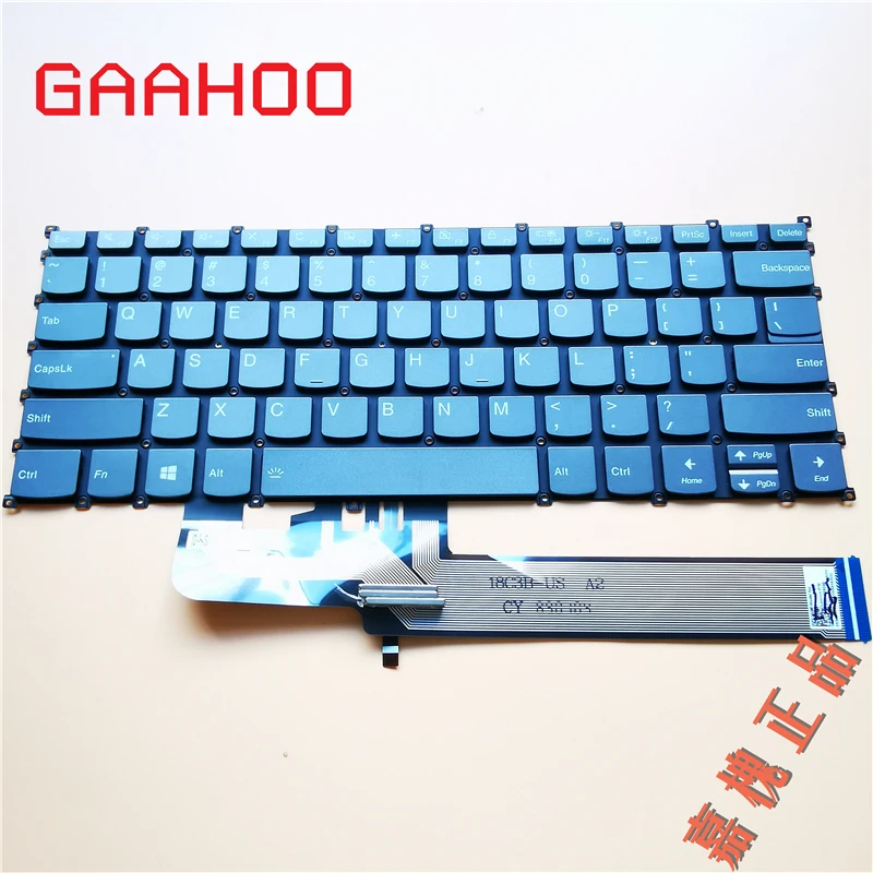 

US Laptop keyboard for LENOVO YOGA C340-14 540-14 740-14 740-13 340S-14 540S-14 AIR14-2019I Backlight keyboard type power GRAY