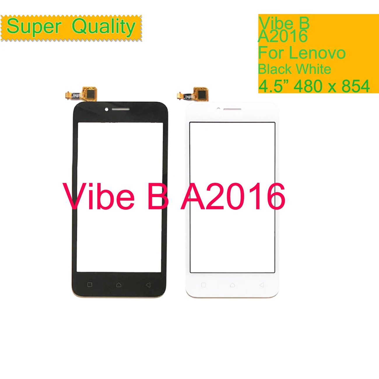 Для lenovo Vibe B A2016a40 A2016 сенсорный экран дигитайзер Сенсорная панель сенсор передняя внешняя стеклянная линза VIBE B сенсорный экран