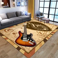kids playing area rugs 3d guitar printed carpet anti slip child bedroom play crawl floor mat soft flannel kid room gamer big rug