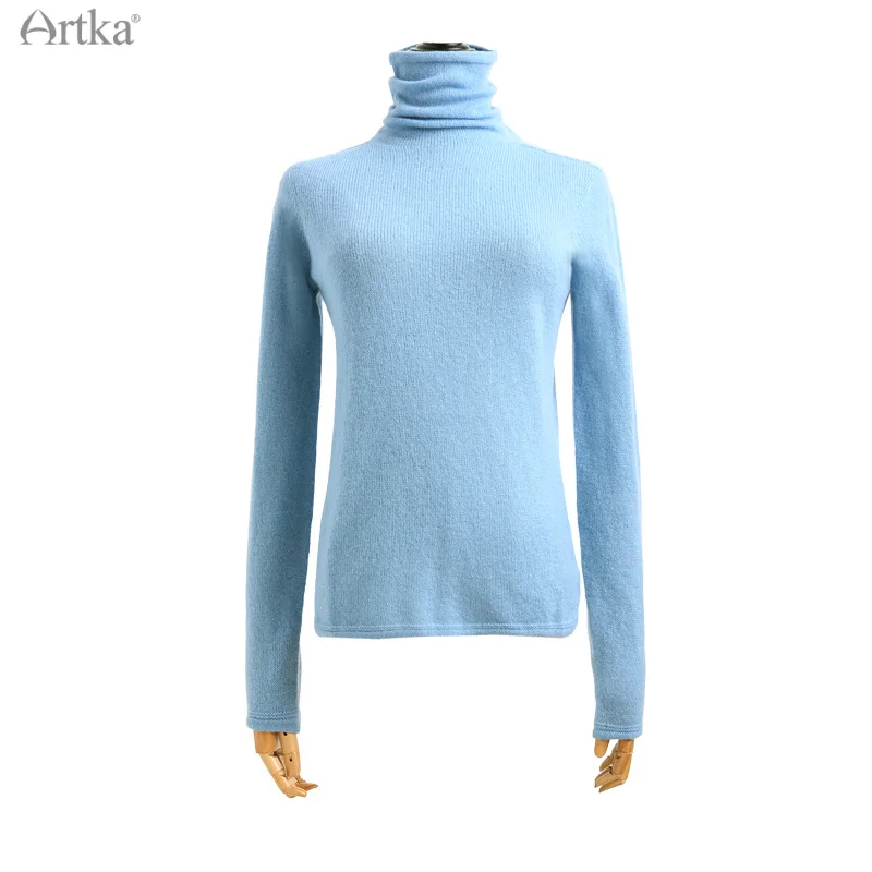 Женский трикотажный шерстяной свитер ARTKA разноцветный элегантный Мягкий из