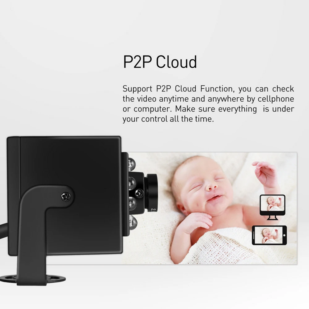 POE H.265 HD 3MP мини IP камера 10 LED ИК внутренняя безопасность 1296 P/1080 P ночное видение P2P