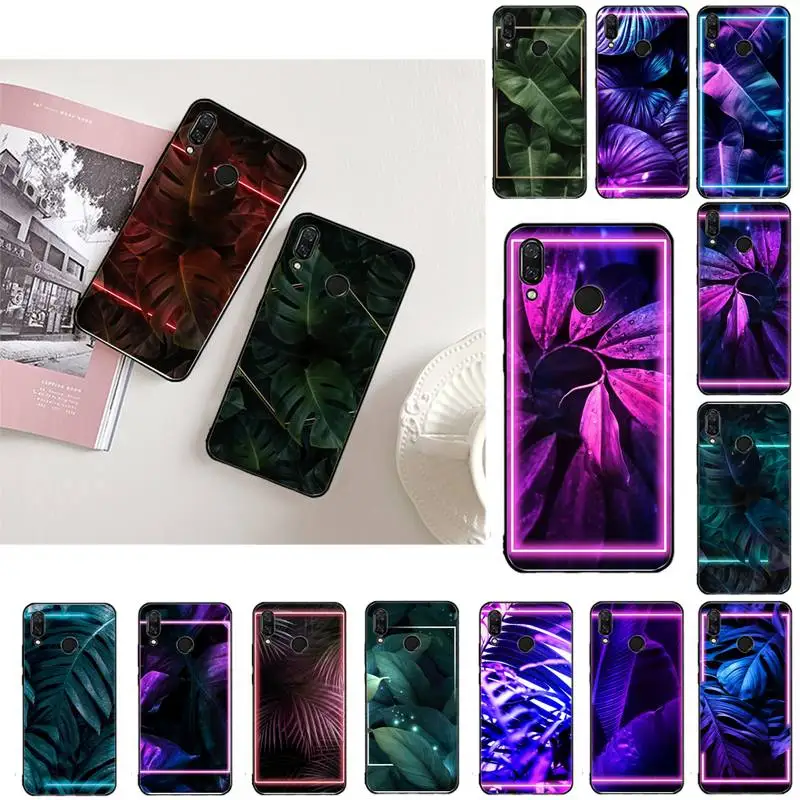 Неоновый тропический чехол Yinuoda для телефона с пальмовыми листьями и банановым