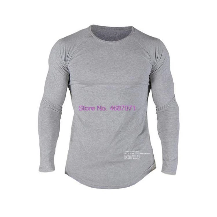 100 шт. мужская спортивная футболка с длинным рукавом | Спорт и развлечения